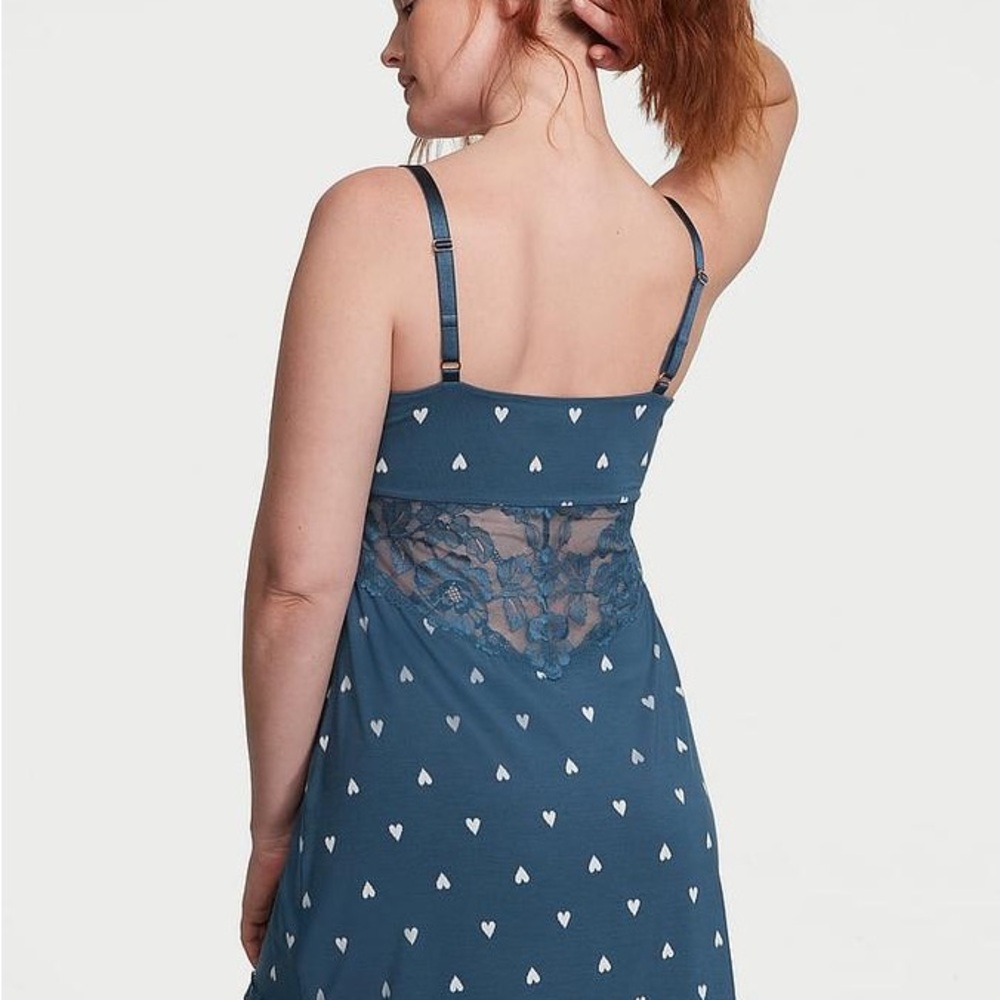 Victoria's Secret Blue and White Polka Dot Chemise XS - Picture 2 of 4